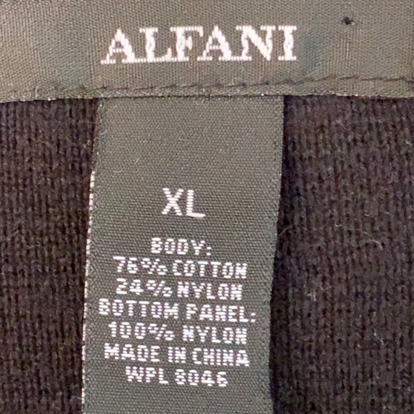 Alfani Jacket Style Cardigan Long Sleeve Black Faux Fur Panel Sweater Size XL - Picture 3 of 5